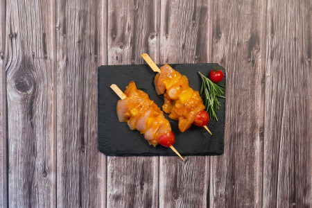 Hähnchen-Spieß Orange-Ingwer