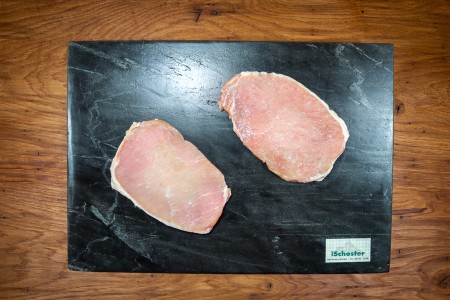 Schnitzel aus dem Schweinelachs vom  Schwäbisch Hällischen Landschwein