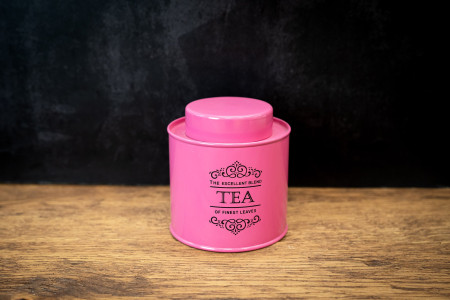 Klassische Tee Dose in Pink