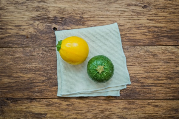 Zucchini rund verschiedene Farben