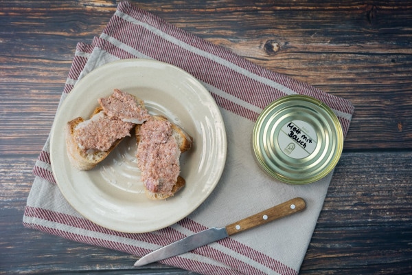 Mettwurst mit Bauchfleisch Dosenwurst