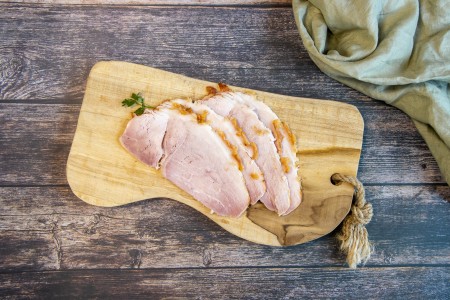 Krustenbraten Aufschnitt vom Schwäbisch Hällischen Landschwein