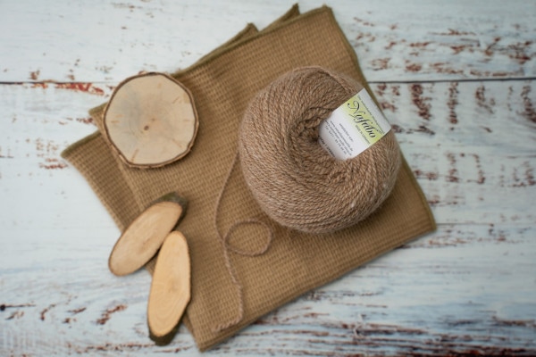 Alpaka Strickgarn beige-meliert