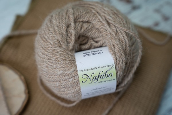 Alpaka Strickgarn hellbeige